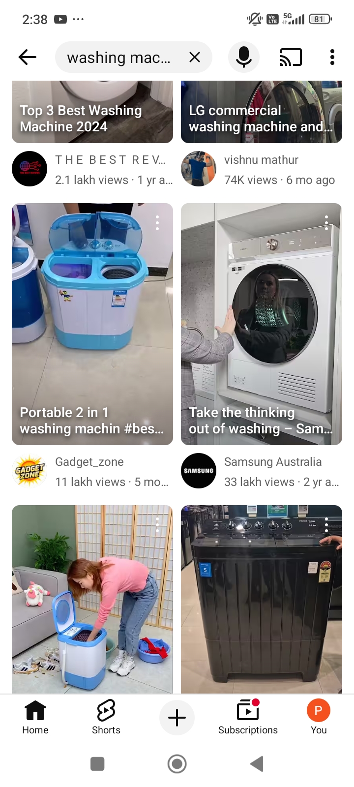 Washing machine 5kg